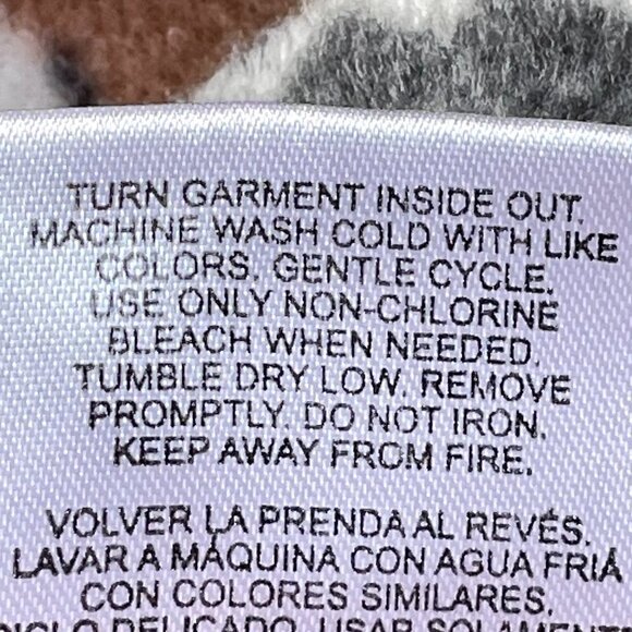 Rudolph Christmas Stretch Pajama Shirt Microfleece Grey and White w/ Red Buttons - Picture 6 of 6